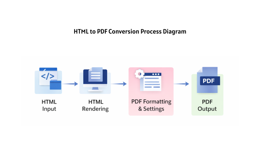 HTML to PDF conversion process